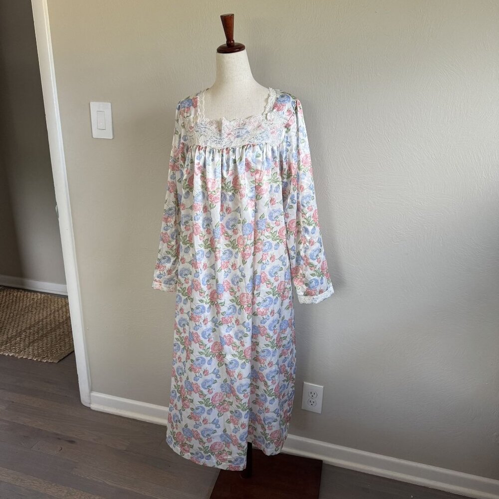 Maxi Satin Floral Nightdress